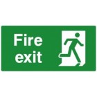 Final Fire Exit Sign with Man Right (300mm x 150mm) Photoluminescent